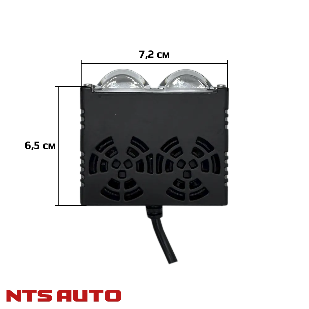 Светодиодная фара с СТГ 2 LED БЕЛО-ЖЕЛТАЯ БЛИЖНЕГО СВЕЧЕНИЯ С КУЛЕРОМ