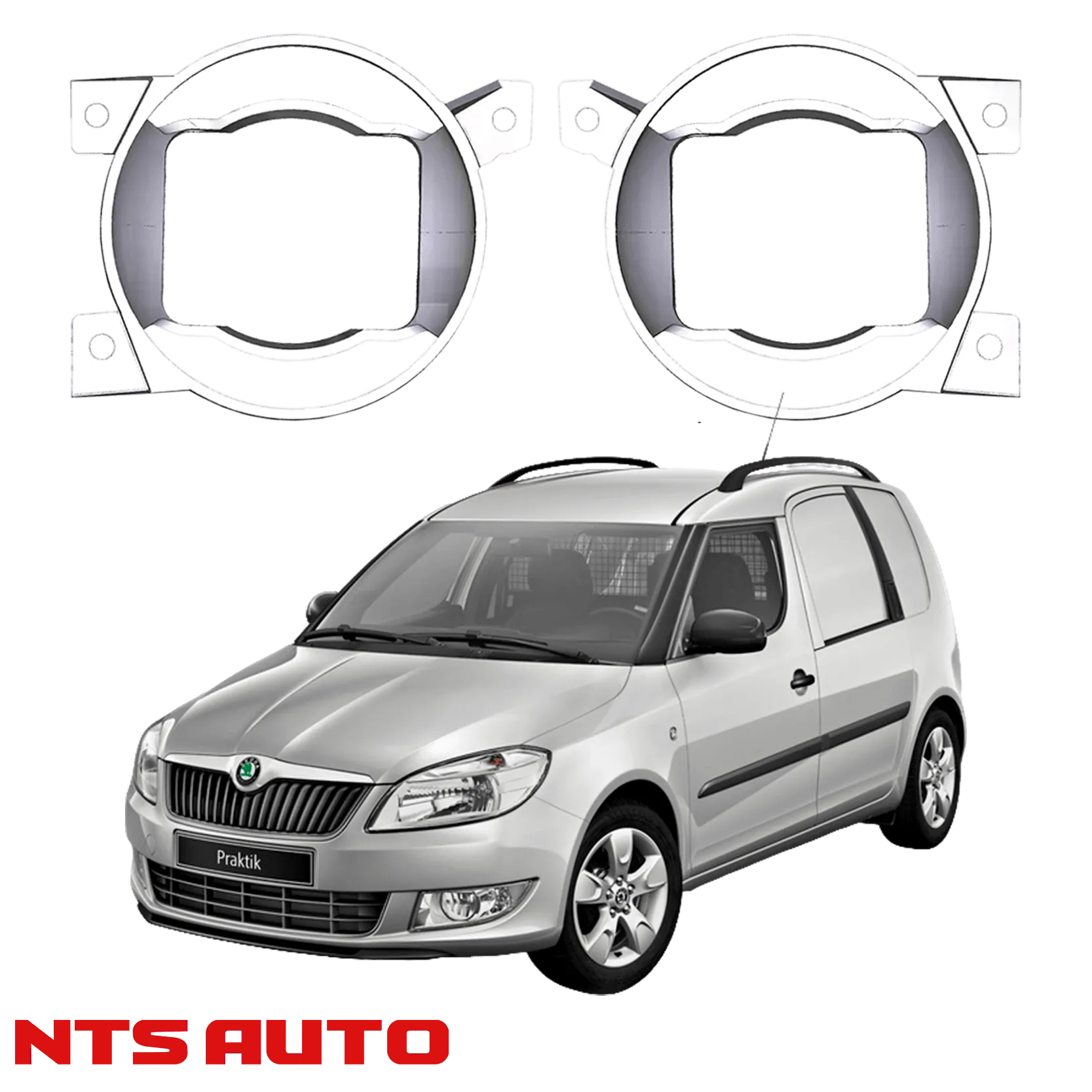 Крепления для противотуманных фар на Skoda Praktik (2010–2015)